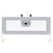 Bariera protectie pat culisanta XXL 200 cm Bears Grey, inaltime reglabila 68-98 cm LVTK5904067518209