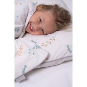 Amy - Lenjerie 3 Piese Cu Protectie Laterala Airy Din Bumbac,120x60 Cm, Bej Pjb80378