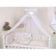 Amy - Lenjerie 3 Piese Cu Protectie Laterala Airy Din Bumbac,120x60 Cm, Bej Pjb80378