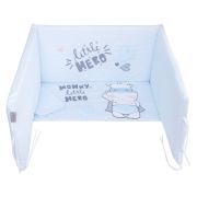 Amy - Lenjerie 3 Piese Cu Protectie Laterala Little Hero Din Bumbac, 120x60 Cm, Blue Pjb80478