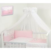 Amy - Lenjerie 3 Piese Cu Protectie Laterala Sweet Dreams Din Bumbac, 120x60 Cm, Roz Pjb66034