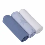 Set 3 paturici de muselina albastru Clevamama 3540 SUPclvm_3540