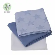 Set 3 paturici de muselina albastru Clevamama 3540 SUPclvm_3540