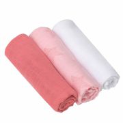 Set 3 paturici de muselina roz Clevamama 3539 SUPclvm_3539