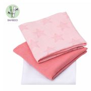 Set 3 paturici de muselina roz Clevamama 3539 SUPclvm_3539