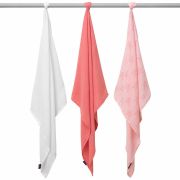 Set 3 paturici de muselina roz Clevamama 3539 SUPclvm_3539
