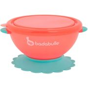 Badabulle - Set 3 boluri colorate pentru mancare, cu suport inclus BBBB005104