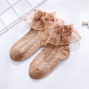 Sosetele cu model din tesatura si volanas din tulle MDSKK153