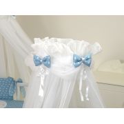 Amy - Baldachin Din Tul, Sky Bunny Blue, Suport De Prindere Inclus, 600x160 Cm Pjb68684+s