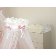 Amy - Baldachin Din Tul, Sky Bunny Roz, Suport De Prindere Inclus, 600x160 Cm Pjb68729+s