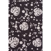 Wrap tesut isara philodendra black denim