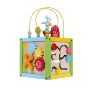 Cub educational din lemn 1004p ecotoys ede1004p