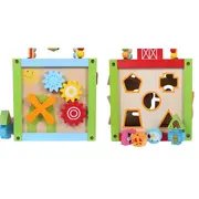 Cub educational din lemn 1004p ecotoys ede1004p