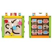 Cub educational din lemn 1004p ecotoys ede1004p