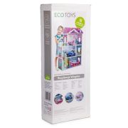 Casuta de papusi din lemn cu mobilier xxl ecotoys hm006604 edeedihm006604