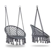 Leagan suspendat pentru interior/exterior, cu spatar, cuib de barza, gri, gw-076 edeedigw-076grey