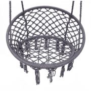 Leagan suspendat pentru interior/exterior, cu spatar, cuib de barza, gri, gw-076 edeedigw-076grey