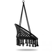 Leagan suspendat pentru interior/exterior, cu spatar, cuib de barza, negru, gw-076 edeedigw-076black