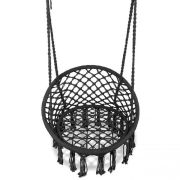 Leagan suspendat pentru interior/exterior, cu spatar, cuib de barza, negru, gw-076 edeedigw-076black