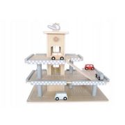 Parcare din lemn cu etaje si lift ecotoys ca12104 edeedica12104