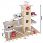 Parcare din lemn cu etaje si lift ecotoys ca12104 edeedica12104
