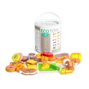 Set alimente din lemn ecotoys 23 buc edeeditl87115