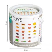 Set alimente din lemn ecotoys 23 buc edeeditl87115