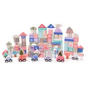 Set cuburi de constructii creative ecotoys hm015220, din lemn, 115 blocuri edeedihm015220
