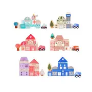 Set cuburi de constructii creative ecotoys hm015220, din lemn, 115 blocuri edeedihm015220