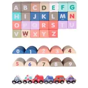 Set cuburi de constructii creative ecotoys hm015220, din lemn, 115 blocuri edeedihm015220