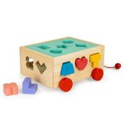 Carucior educational cu blocuri din lemn ecotoys hm015197 edeedihm015197