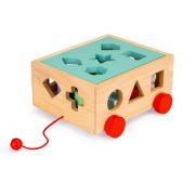 Carucior educational cu blocuri din lemn ecotoys hm015197 edeedihm015197