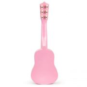 Chitara din lemn pentru copii cu corzi metalice ecotoys f018pink edeedifo18pink