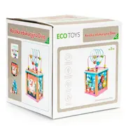 Cub educational din lemn ecotoys dino hm015471 edeedihm015471