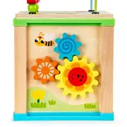 Cub educational din lemn cu tabla ecotoys hm015470 edeedihm015470