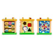 Cub educational din lemn cu tabla ecotoys hm015473 edeedihm015473