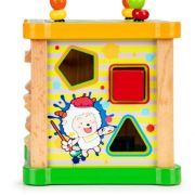 Cub educational din lemn cu tabla ecotoys hm015473 edeedihm015473