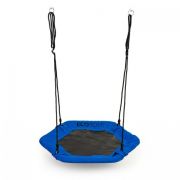 Leagan pentru copii hexagonal, tip cuib de barza, suspendat, ecotoys mir6023 - albastru edeedimir6023blue