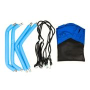 Leagan pentru copii hexagonal, tip cuib de barza, suspendat, ecotoys mir6023 - albastru edeedimir6023blue