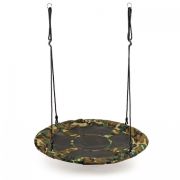 Leagan pentru copii rotund, tip cuib de barza, suspendat, 100 cm, ecotoys mir6001 - camuflaj edeedimir6001camo
