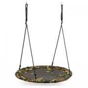 Leagan pentru copii rotund, tip cuib de barza, suspendat, 100 cm, ecotoys mir6001 - camuflaj edeedimir6001camo