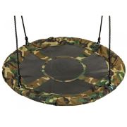 Leagan pentru copii rotund, tip cuib de barza, suspendat, 100 cm, ecotoys mir6001 - camuflaj edeedimir6001camo