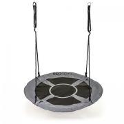 Leagan pentru copii rotund, tip cuib de barza, suspendat, 100 cm, ecotoys mir6001 - gri edeedimir6001gray