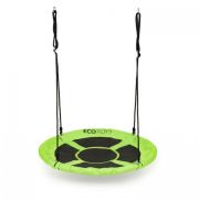 Leagan pentru copii rotund, tip cuib de barza, suspendat, 100 cm, ecotoys mir6001 - verde edeedimir6001green