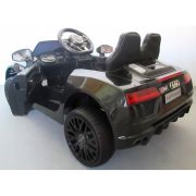 Masinuta electrica cu telecomanda, roti eva, scaun piele audi r8 r-sport - negru edeedir8elnegru