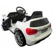 Masinuta electrica cu telecomanda, roti eva, scaun piele mercedes gla45 - alb edeediamggla45elalb