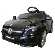 Masinuta electrica cu telecomanda, roti eva, scaun piele mercedes gla45 - negru edeediamggla45elnegru