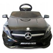 Masinuta electrica cu telecomanda, roti eva, scaun piele mercedes gla45 - negru edeediamggla45elnegru