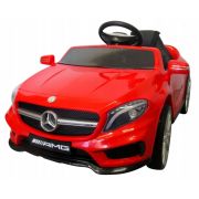Masinuta electrica cu telecomanda, roti eva, scaun piele mercedes gla45 - rosu edeediamggla45elrosu