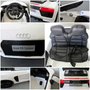 Masinuta electrica cu telecomanda audi r8 r-sport - alb edeedir8alb